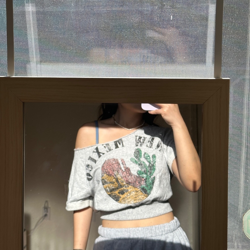 Garage Tank Top Off Shoulder